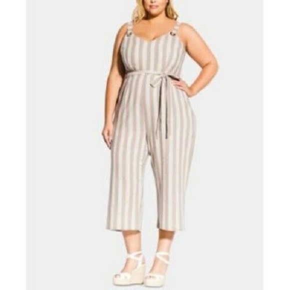 City Chic Pants - City Chic Women's 24w Plus Size Cropped Jumpsuit